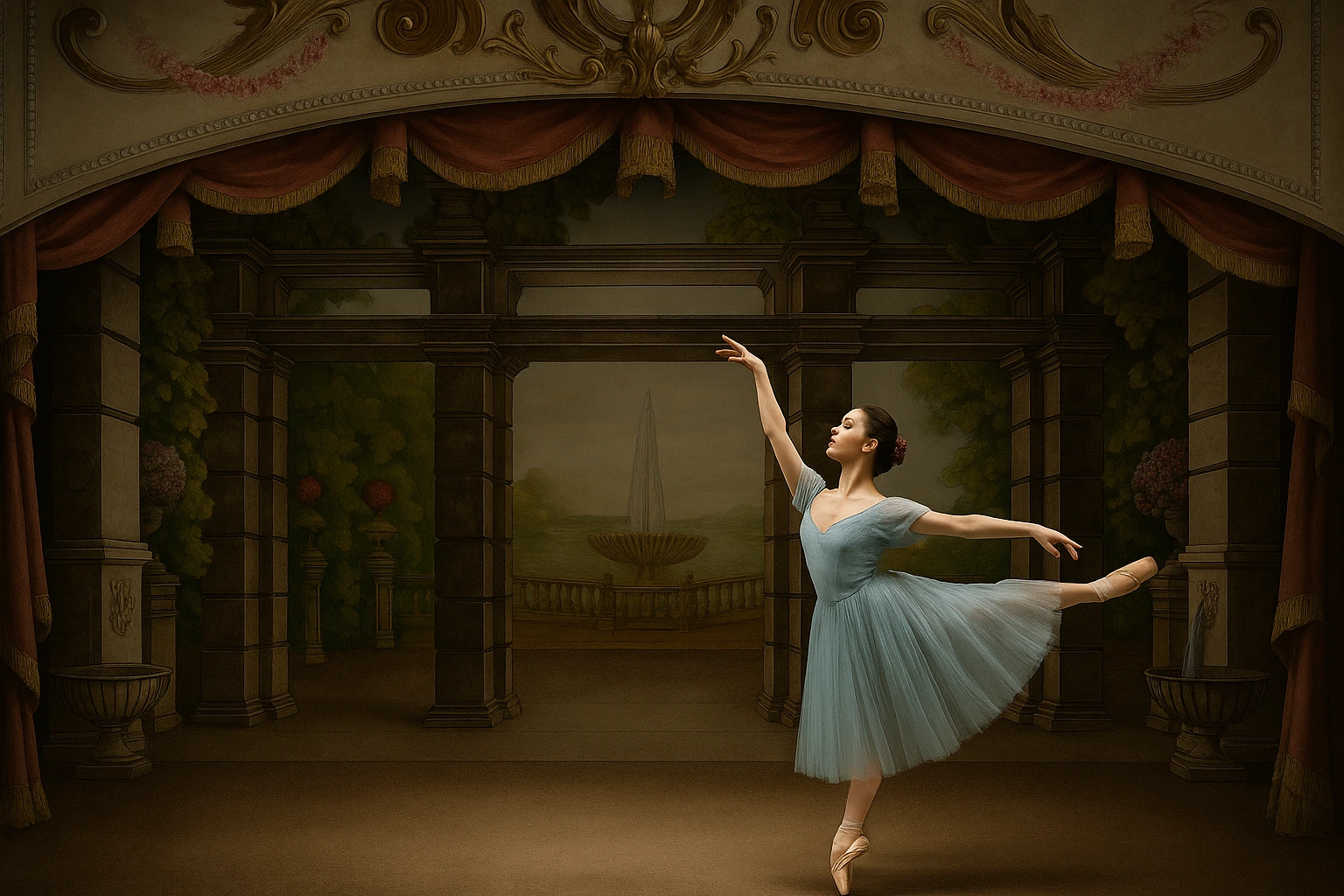 Una ballerina di danza classica della scenografie Sormani Cardaropoli di Stradella (PV)