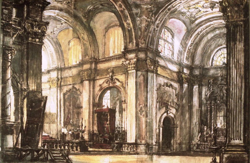 Bozzetto di Benois per l'opera Tosca di Puccini