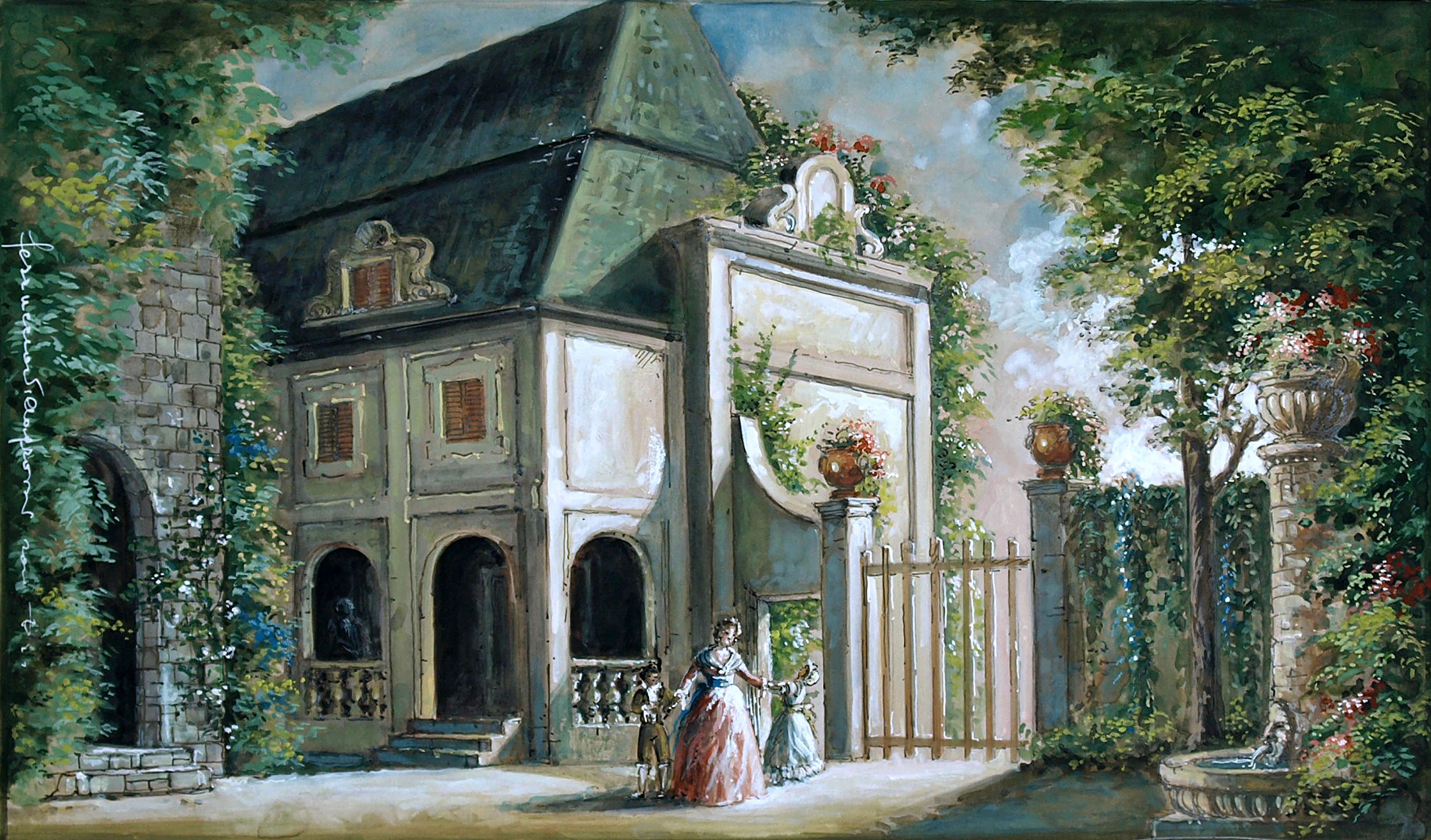 Bozzetto di Ferruccio Villagrossi per l'opera I dolori del giovane Werther
